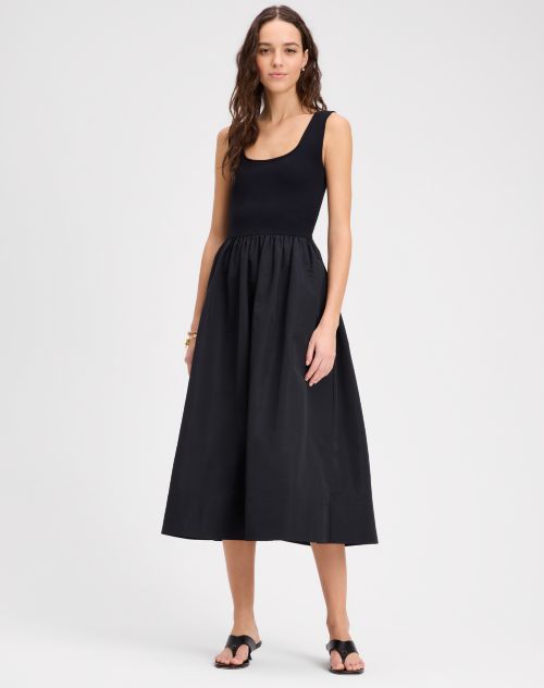 Mixed Media Midi Dress