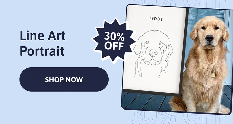 Custom Pet Line Art Portrait