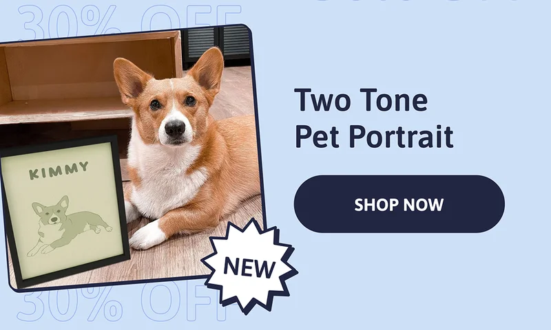 Custom Pet Two Tone Portrait