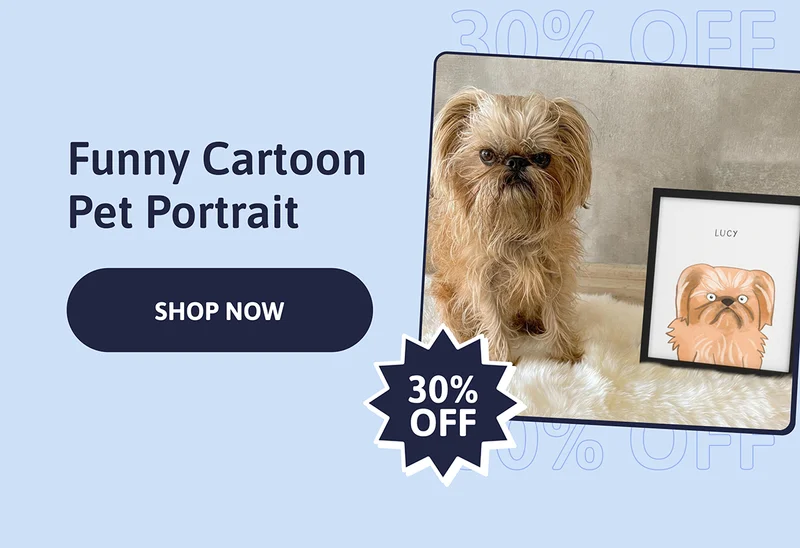 Funny Cartoon Custom Pet Portrait