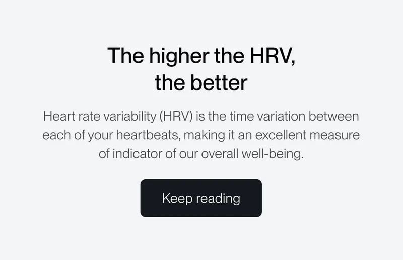 The higher the HRV, the better