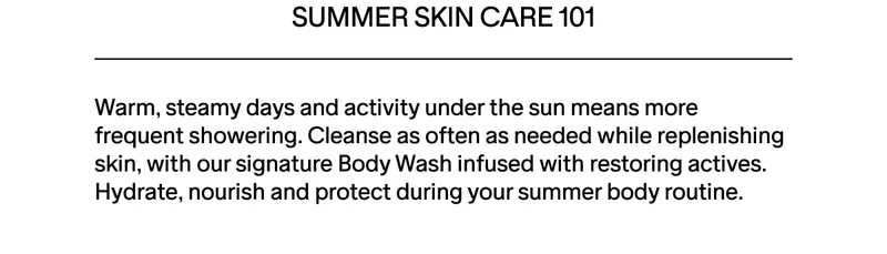 Summer Skin Care 101