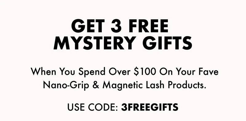GET THREE FREE MYSTERY GIFTS