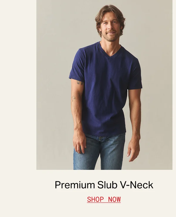 Premium Slub VNeck - Blueprint