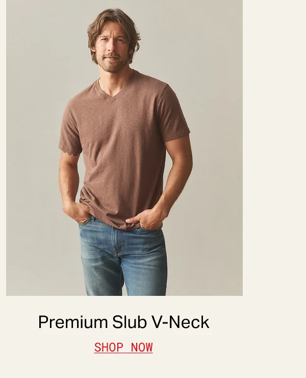 Premium Slub VNeck - Soft Silt