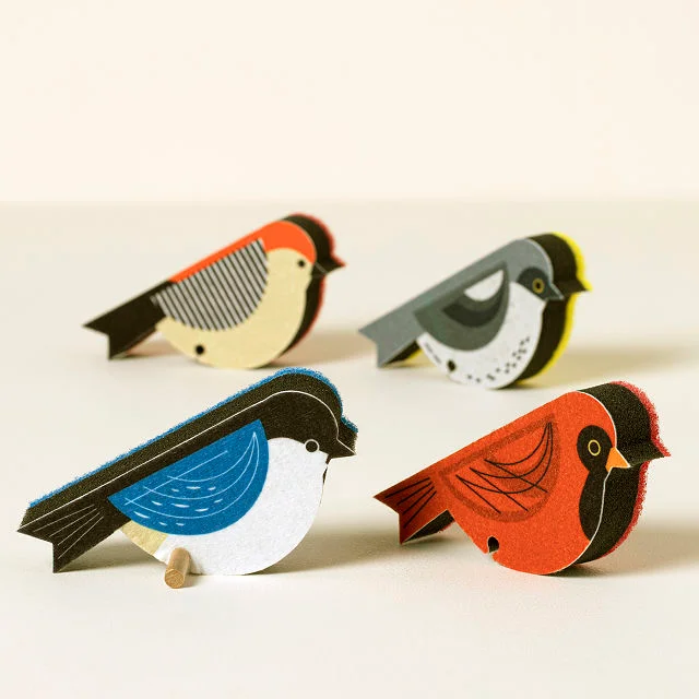 Perched Bird Sponge Set