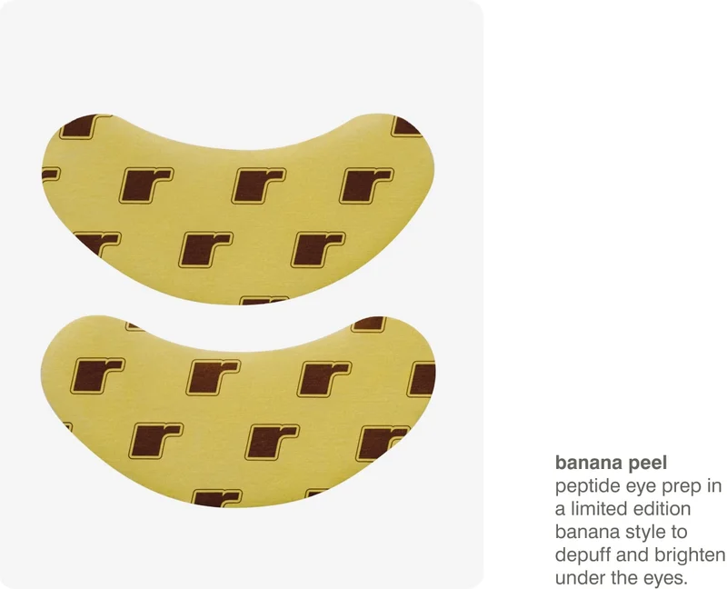 banana peel - peptide eye prep in a limited edition banana style to depuff and brighten under the eyes