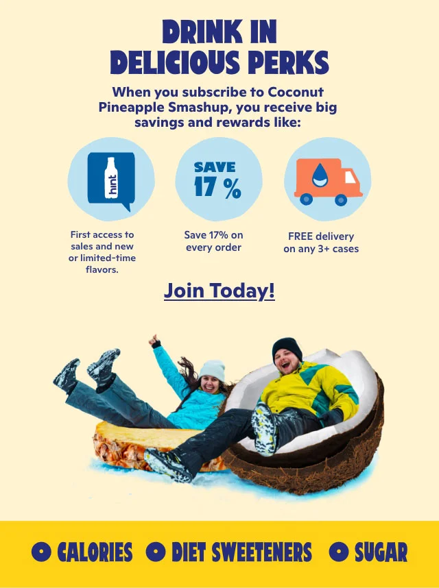 Drink in delicious perks when you subscribe to Coconut Pineapple Smashup.