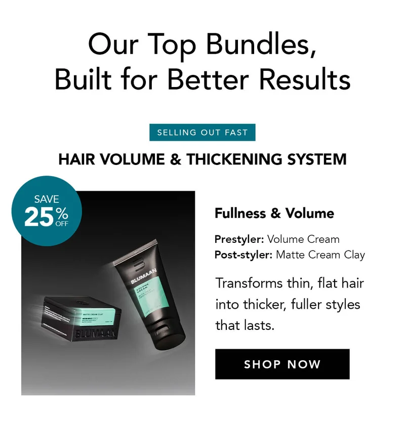 Hair Volume & Thickening System - Save 25% Off