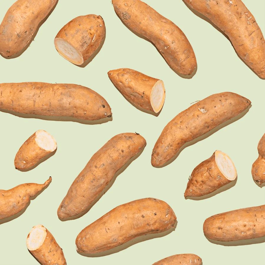 White sweet potatoes