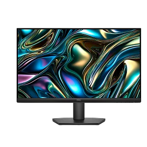 A Dell monitor on a dark gray background.