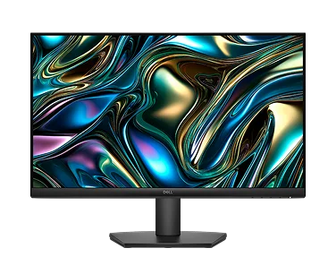 A Dell monitor on a dark gray background.