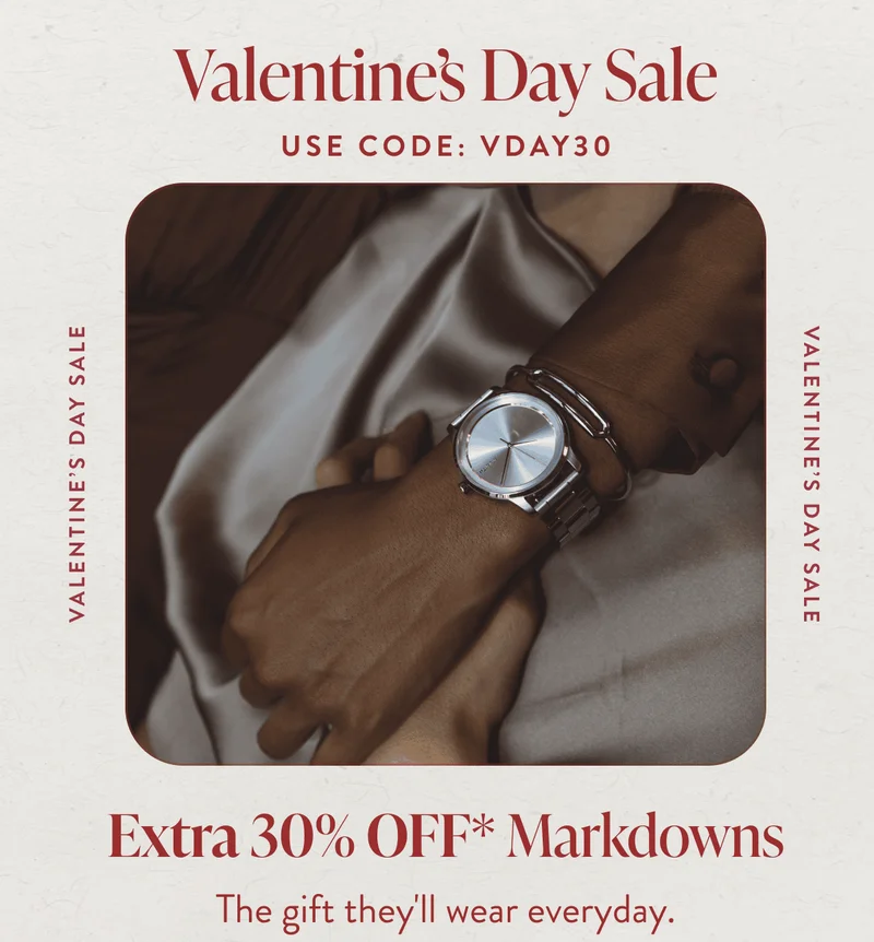 Valentine's Day Sale | Take 30% off with code discount code