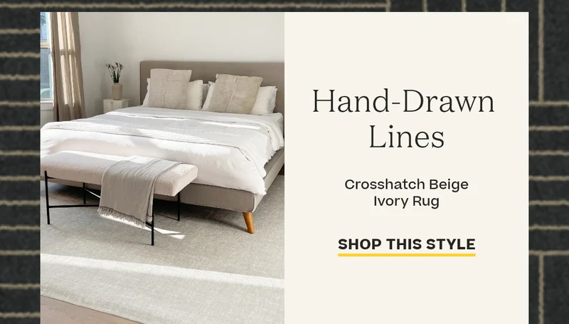 Crosshatch Beige Ivory Rug