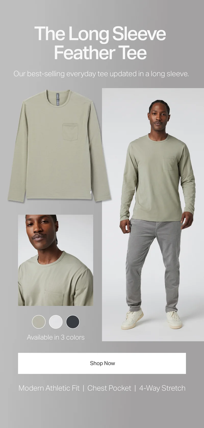 The Long Sleeve Feather Tee