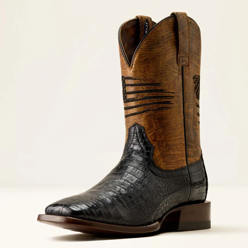 Classic Patriot Wide Square Toe Western Boot