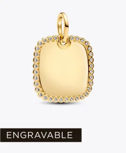 Engravable Square Tag Pendant