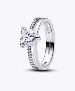 Double Band Heart Ring