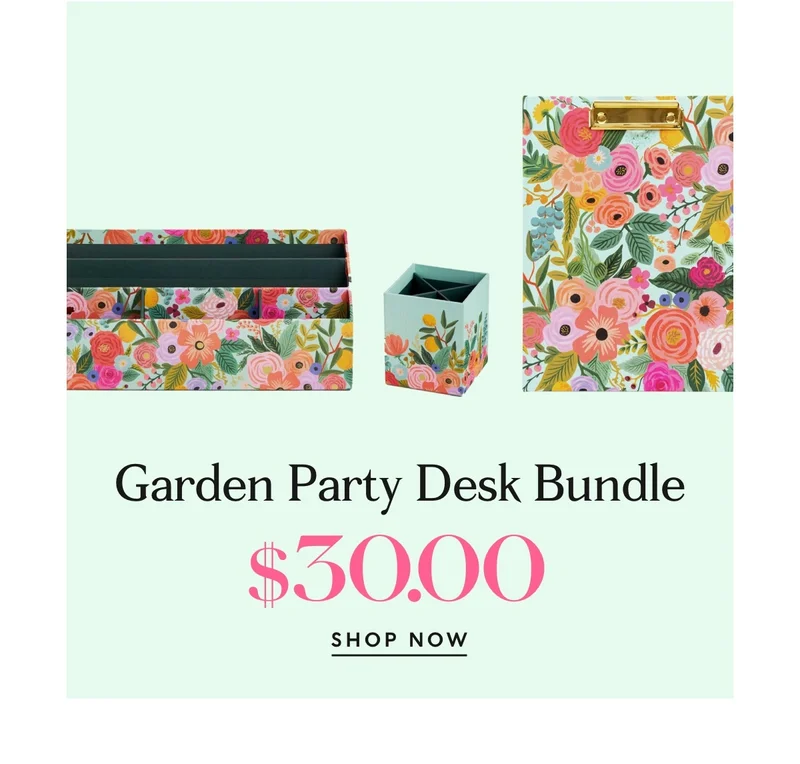 $30.00 Garden Party Desk Bundle