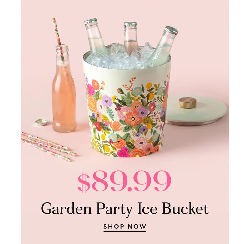 $89.99 Garden Party Ice Bucket