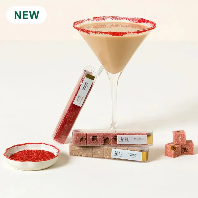Chocolate Covered Strawberry Martini Cubes