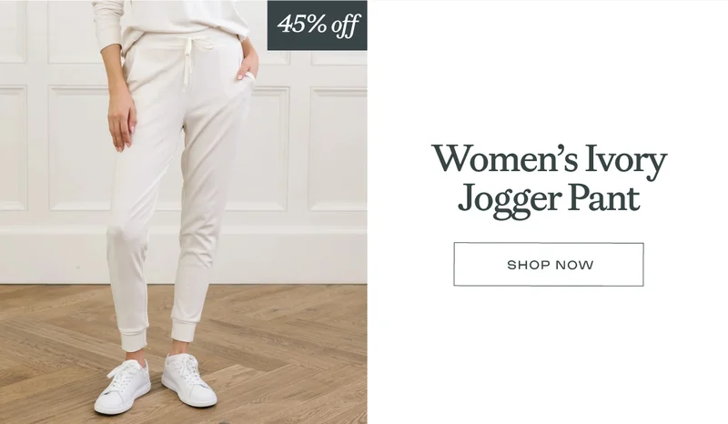 Women's Ivory Jogger Pant up to 45% off