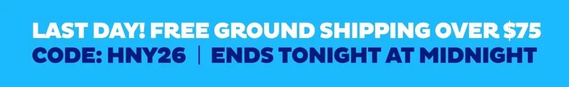 FREE GROUND SHIPPING OVER $75