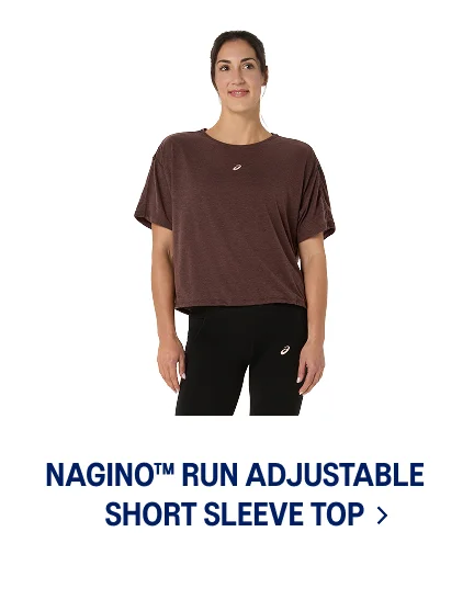 NAGINO RUN ADJUSTABLE SHORT SLEEVE TOP >