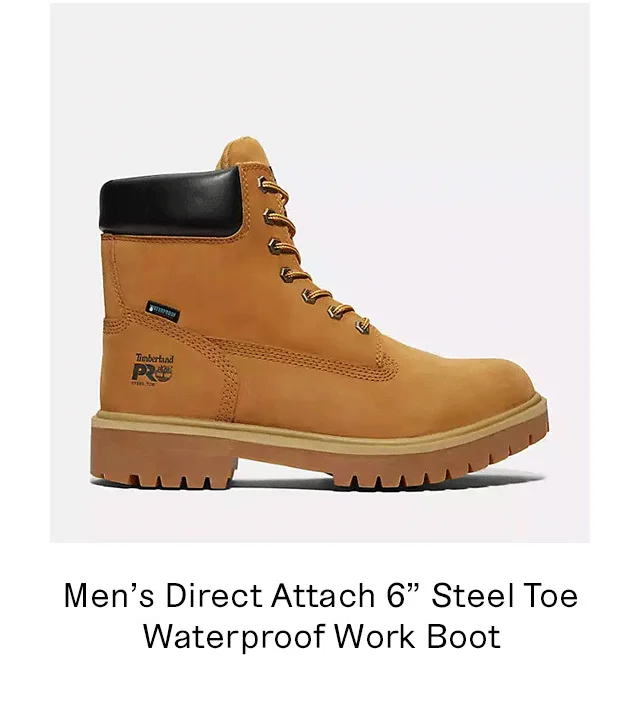 Men's Direct Attach 6 inch Steel Toe Waterproof Work Boot