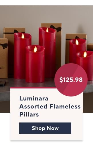 Luminara 5-pc Assorted Flameless Pillars w/ Gift Box and Remote