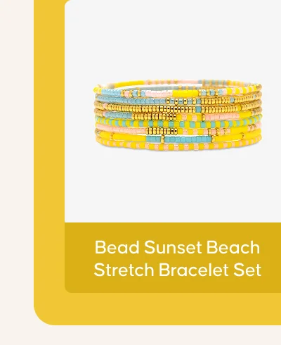 Bead Sunset Beach Stretch Bracelet Set