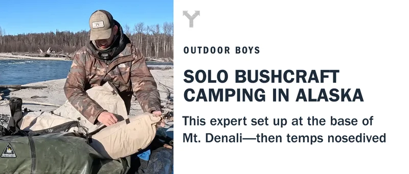 solo bushcraft camping in Alaska