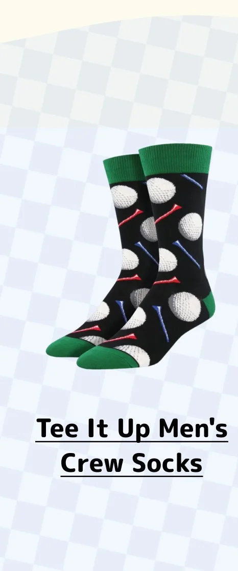 Tee It Up Men's Crew Socks