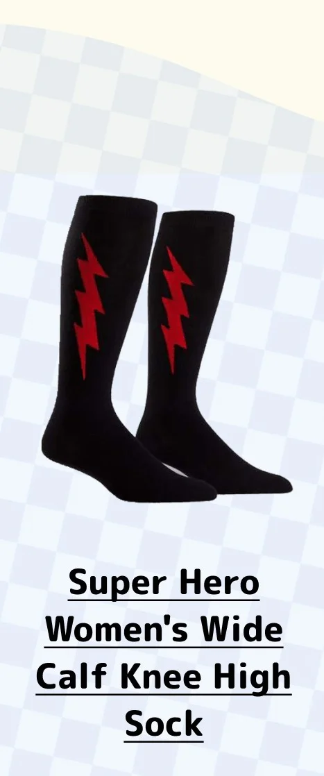 Super Hero Women's Wide Calf Knee High Sock