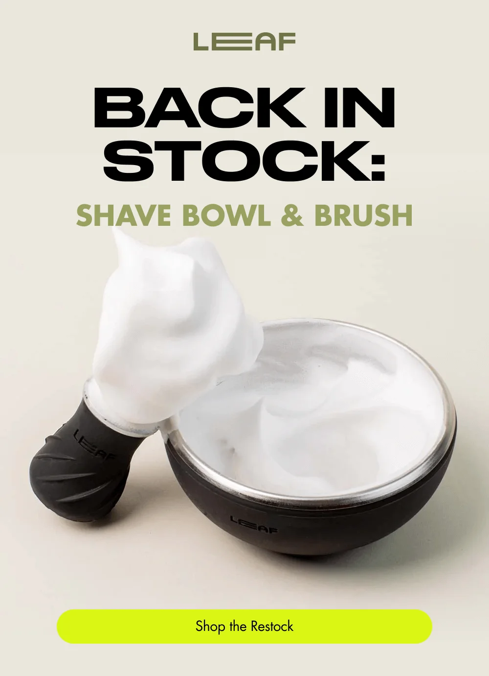 BACK IN STOCK: SHAVE BOWL & BRUSH Shop the Restock