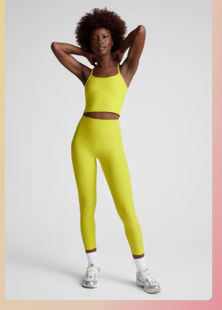 Spacedye Caught In The Midi High Waisted Legging in Citrus Pop Heather