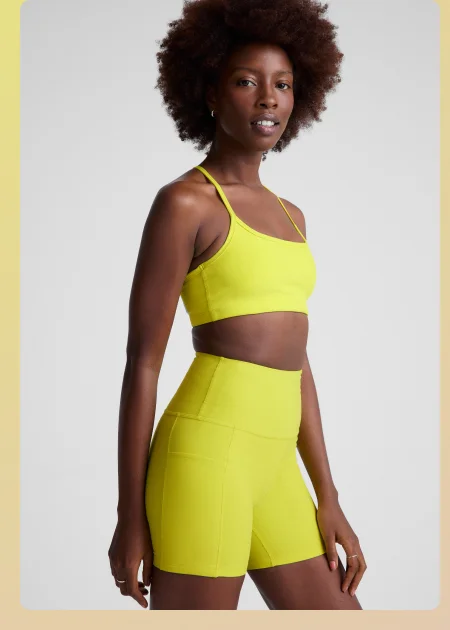 Spacedye Keep Pace 5" Pocket Short in Citrus Pop Heather