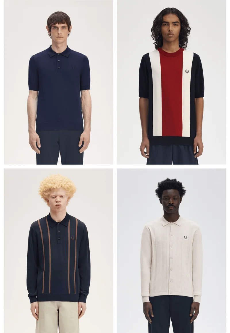 A selection of Fred Perry Mens Knitwear