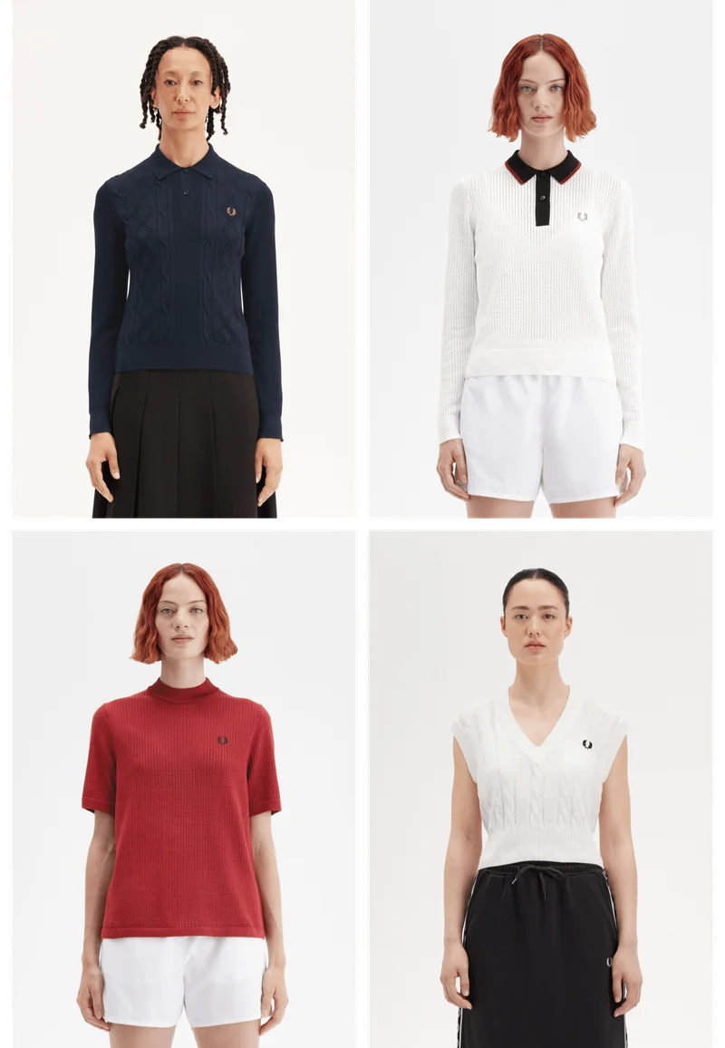 A selection of Fred Perry Womens Knitwear