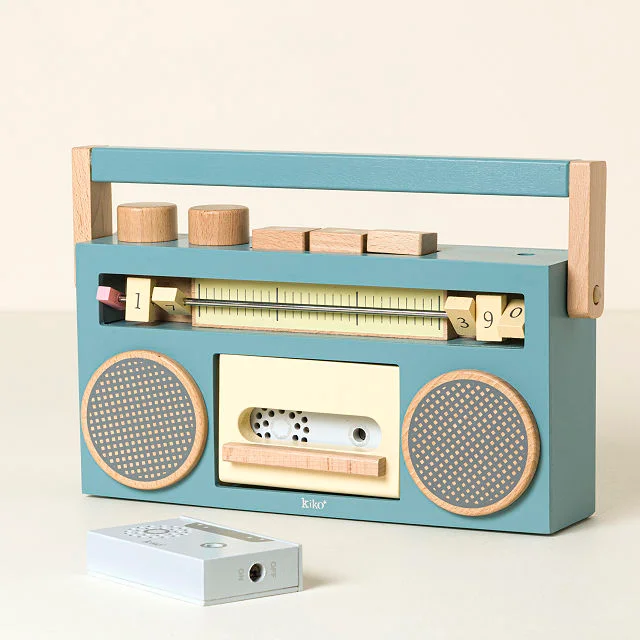 Minute Mixtapes Wooden Recordable Boombox
