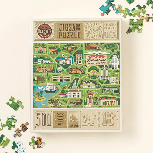 Literary Classics Neighborhood Map Jigsaw Puzzle
