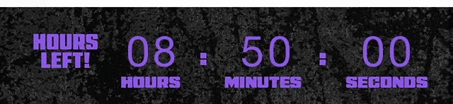 Hours Left Countdown Clock