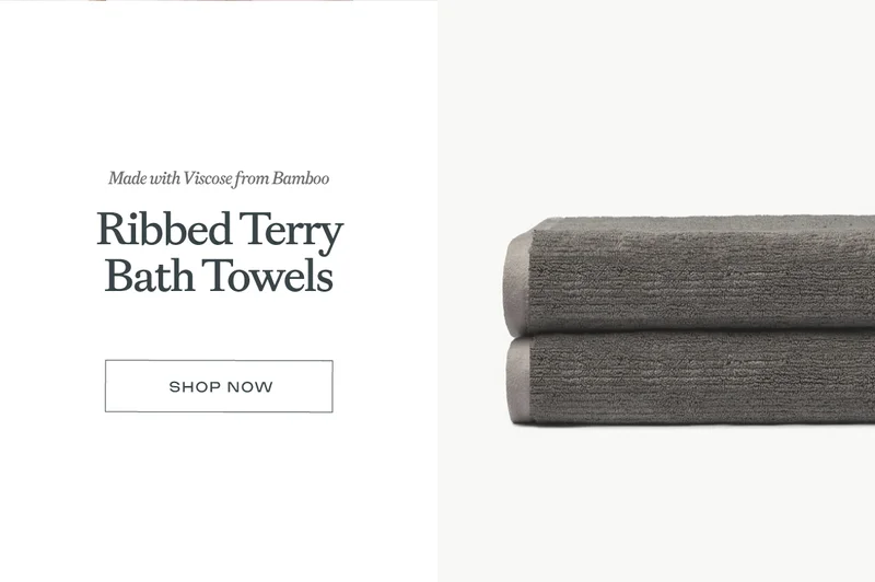 Shop The Ribbed Terry Bath Towels