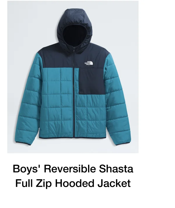 Boys’ Reversible Shasta Full-Zip Hooded Jacket