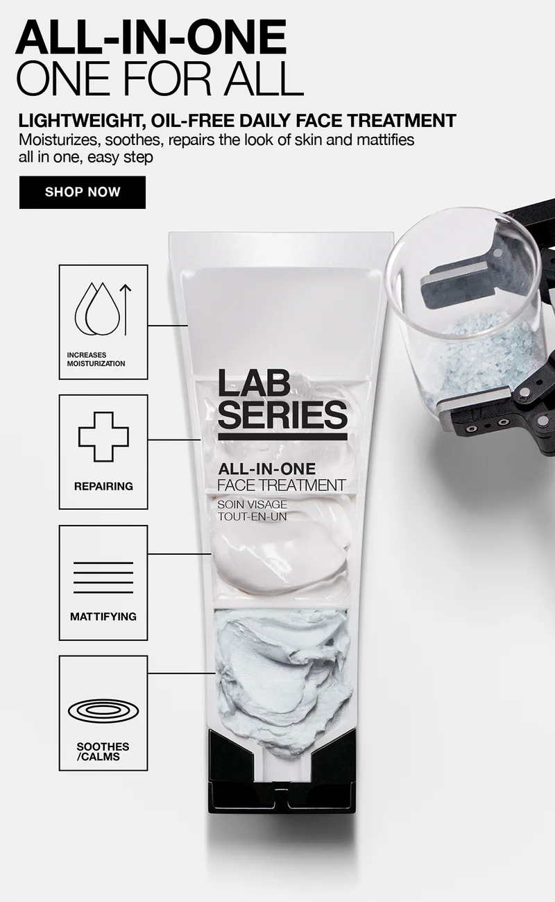ALL-IN-ONE | ONE FOR ALL | LIGHTWEIGHT, OIL-FREE DAILY FACE TREATMENT | Moisturizes, soothes, repairs the look of skin and mattifies all in one, easy step | SHOP NOW | INCREASES MOISTURIZATION | REPAIRING | MATTIFYING | SOOTHES/CALMS