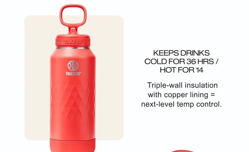 Keeps Drinks Cold for 36 Hrs / Hot for 14 |&nbsp;Triple-wall insulation with copper lining = next-level temp control.