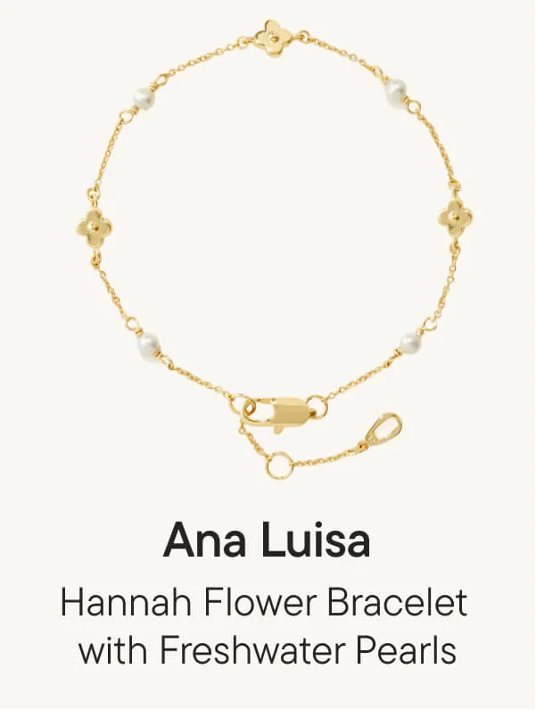 Hannah Flower Bracelet with Freshwater Pearls