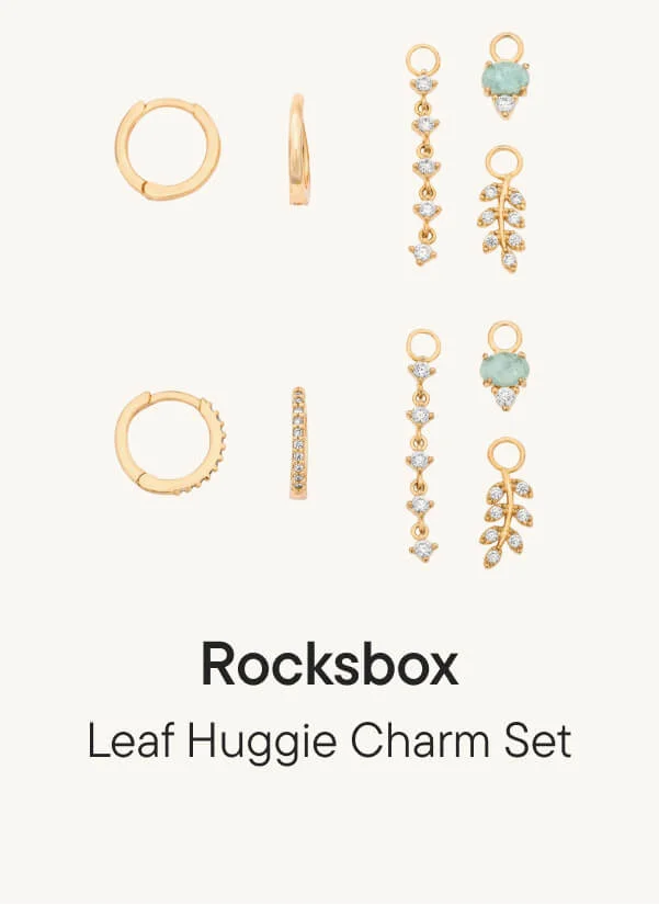 Leaf Huggie Charm Set