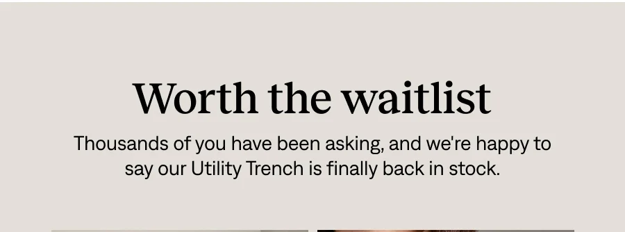 Worth the waitlist: Shop the Utility Trench