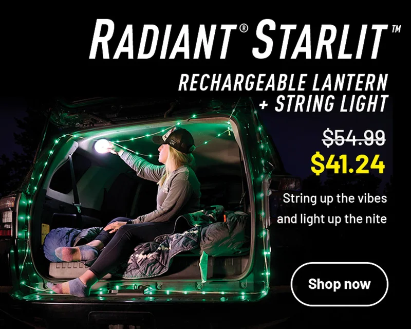 Radiant® StarLit™ Rechargeable Lantern + String Light